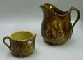 Rockingham Glazed Pitcher and Batter Pitcher
