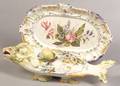Earthenware Fish Tureen and Underplate