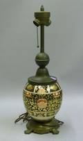 Royal Crown Derby Imari Palette Table Lamp with Brass Mounts