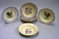 Six Portuguese Stencil Decorated Faience Soup Bowls