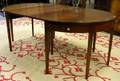 Pair of Federal Inlaid Mahogany Dshaped Dropleaf Banquet Table Ends