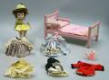 Vogue Hard Plastic Ginny Bed and Extra Clothing