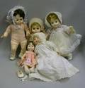 Five Madame Alexander Baby and Toddler Dolls