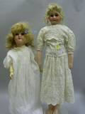 Two German Bisque Head Dolls