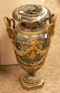 Louis XVI Style Bronzemounted Green Marble Urn