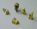 Five Japanese Carved Ivory Netsukes and Figures