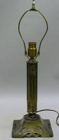 Bradley  Hubbard Arts  Crafts Brass Plated Cast Metal Table Lamp Base