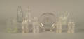 Nine pieces of colorless blown three mold glasswares