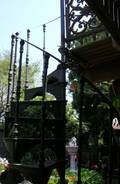 Victorian Black Painted Cast Iron Spiral Stair