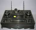 AngloIndian Ivory Inlaid Ebony Desk Standish