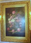 Framed Continental School Oil on Canvas Floral Still Life