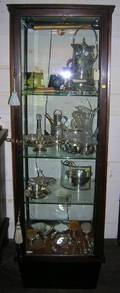 Edwardian Mahogany and Glass OneDoor Display Case
