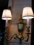 Two Pairs of Brass Light Sconces