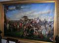Large Framed Oil on Canvas Derby Day