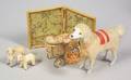 Fashion Dolls Dog Screen Metal Carriage and Lambs