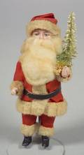 Small AllBisque Doll in Original Santa Claus Outfit