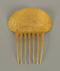 Victorian 18K gold comb
