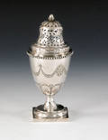 Continental silver caster late 18th c