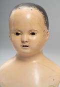 Large Early Frenchtype Papiermache Doll Head