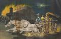 The Last Alarm Firefighting Chromolithograph