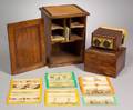 Beck Achromatic Stereo Viewer Cabinet and Cards