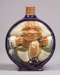 Doulton Lambeth Stoneware Toby Moon Flask