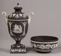 Two Wedgwood Solid Black Jasper Items