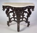 Victorian Ebonized and Marbletop Side Table