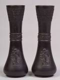 Pair of Wedgwood Black Basalt Vases