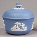 Turner Solid Blue Jasper Sugar Bowl and Cover