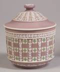 Wedgwood Three Color Jasper Dip Diceware Sugar Bowl and Cover
