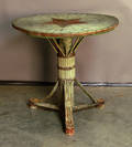 Folk art painted twig table