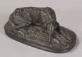 Continental Bronze Figure of a Recumbent Hound
