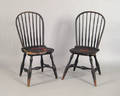 Pair of bowback windsor side chairs ca 1810