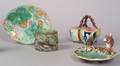 Four Majolica Table Articles