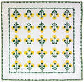 Lancaster County Pennsylvania yellow lilies pieced and applique quilt