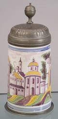 Bayreuth Pfeiffer Tin Glazed Earthenware Tankard