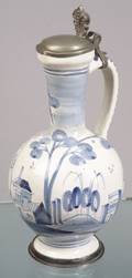 Hanautype Tin Glazed Earthenware Krug