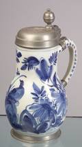 Delft Blue and White Tin Glazed Earthenware Tankard