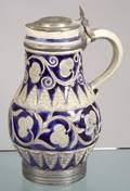 Westerwald Blue Glazed Stoneware Krug