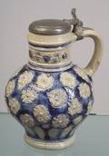Westerwald Blue Glazed Stoneware Krug