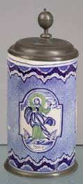 Powder Blue Tin Glazed Earthenware Tankard