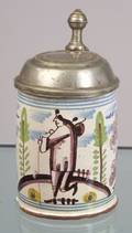 Small Size Bayreuth Tin Glazed Earthenware Tankard