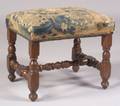 Jacobean Tapestry Upholstered Vanity Stool