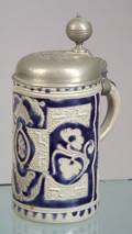 Westerwald Blue Glazed Stoneware Tankard