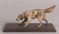 Viennese Cold Painted Bronze Hunting Dog Doorknocker