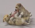Viennese Cold Painted Miniature Bronze Figure of Two Mischievous Puppies