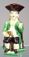 Staffordshire Creamware Squire Toby Jug