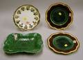 Wedgwood Majolica Grapeleaf Pattern Tray and Three Wedgwood Majolica Plates