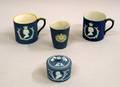 Four Wedgwood Dark Blue Jasper Dip Commemorative Items